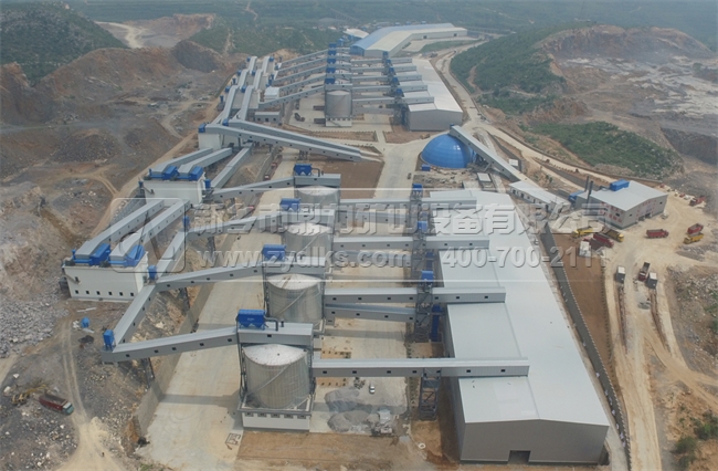 環保型破碎生產線鳥航拍圖