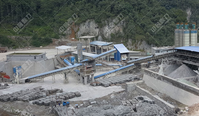 四川宜賓華福雙三水泥時產1000噸骨料生產線