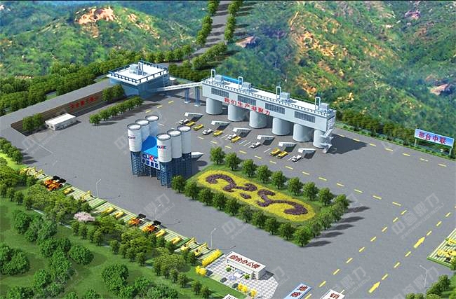 設計好的綠色礦山鳥瞰圖