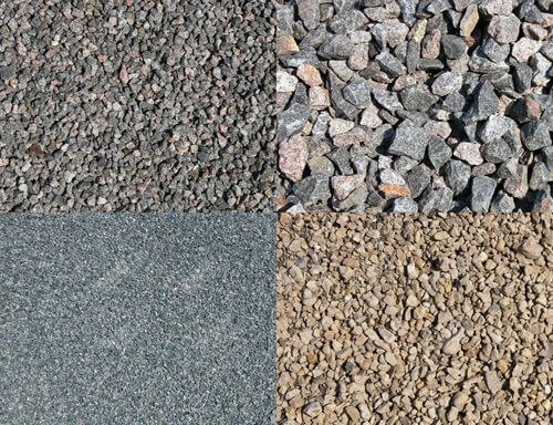 規格不一的建筑石子