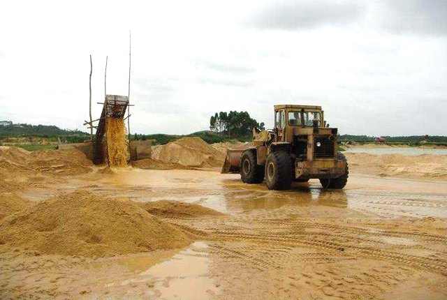 河砂開采現場
